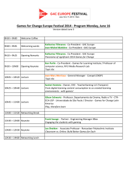 Games for Change Europe Festival 2014