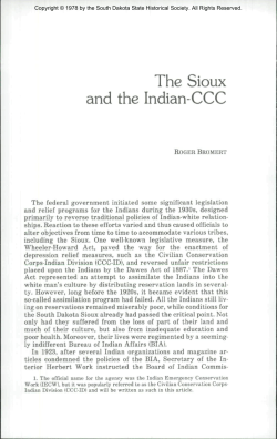 The Sioux and the Indian-CCC - South Dakota Historical Society Press
