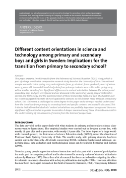 Different content orientations in science and technology among