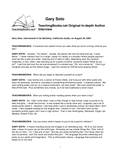 Gary Soto - TeachingBooks.net