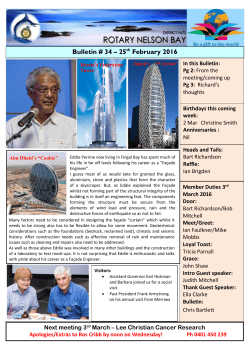 Bulletin # 34 &ndash; 25th February 2016 Page 2