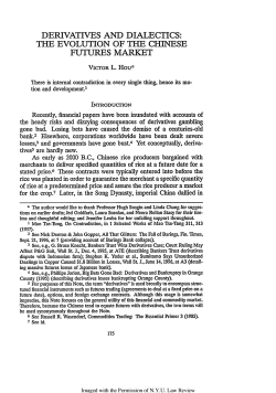 Derivatives and Dialectics: The Evolution of the Chinese Futures