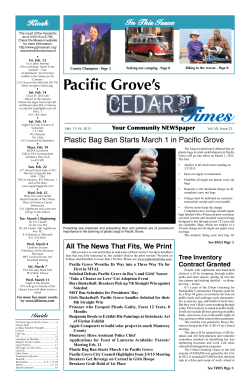 Pacific Grove`s - Cedar Street Times