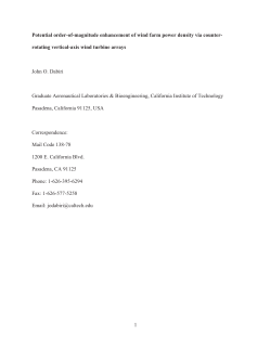 1 Potential order-of-magnitude enhancement of wind farm power
