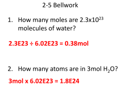 2-5 Molar Mass and Lab