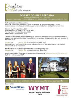 DORSET DOUBLE REED DAY