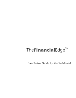 Financial Edge WebPortal Installation Guide