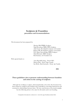 Sculptors @ Foundries - The Society of Portrait Sculptors