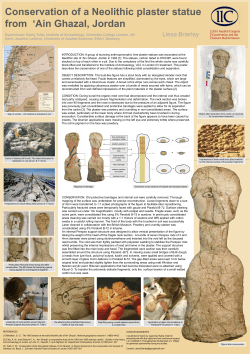Conservation of a Neolithic lime plaster statue from `Ain Ghazal