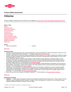 PSA for chlorine - The DOW Chemical Company