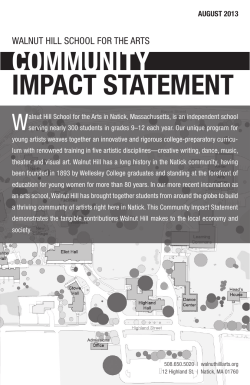 community impact statement - Walnut Hill School for the Arts