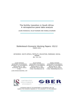 The fertility transition in South Africa