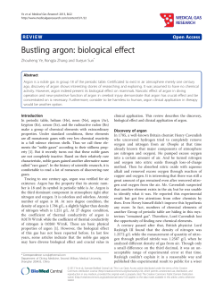Bustling argon: biological effect - Medical Gas Research