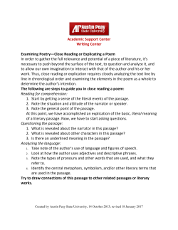 Academic Support Center Writing Center Examining Poetry&mdash;Close