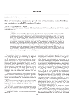 Rose, Julie M., and David A. Caron. Does low temperature constrain