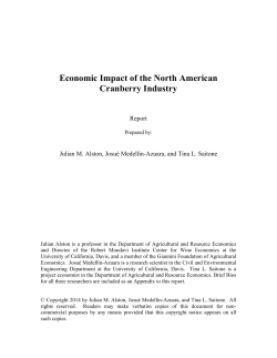 Economic Impact of the North American Cranberry Industry