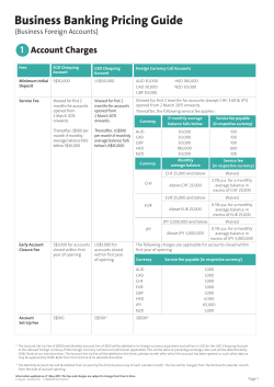 Business Foreign Accounts Pricing Guide