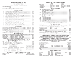Fax - Bill Miller BBQ