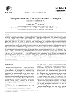 Photosynthesis controls of rhizosphere respiration and