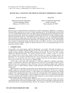 better than a petaflop: the power of efficient experimental design