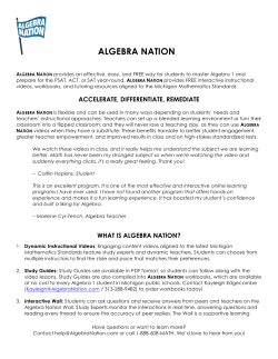 Algebra Nation District Administrator Letter