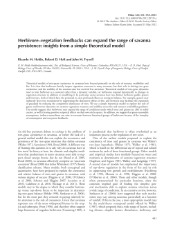 Herbivore&ndash;vegetation feedbacks can expand the range of savanna