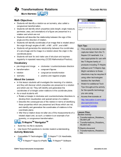Teacher Notes PDF - TI Education