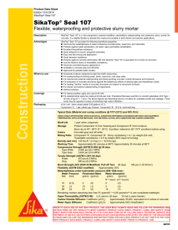 SikaTop&reg; Seal 107 - Sika Corporation