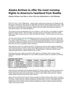 Alaska Airlines to offer the most nonstop flights to