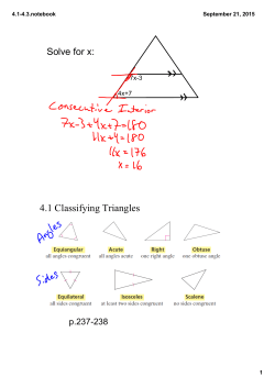 4.1 Classifying Triangles
