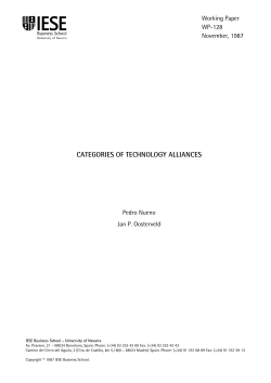 categories of technology alliances