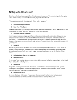 Netiquette Resources