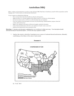 Antebellum DBQ