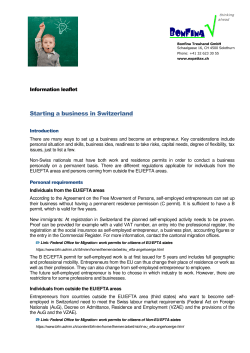 Starting a business in Switzerland
