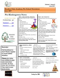Pre-Kindergarten News