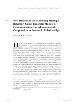 New Directions for Modelling Strategic Behavior: Game