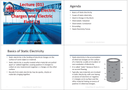 Lecture (01) Introduction to Electric Charges and Electric Field (1)
