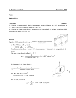 a) Calculate the planar atomic density