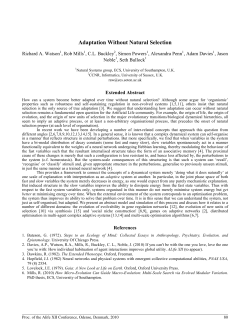 Adaptation Without Natural Selection - ePrints Soton