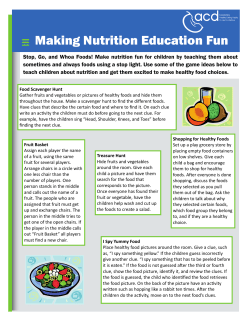 Making Nutrition Education Fun