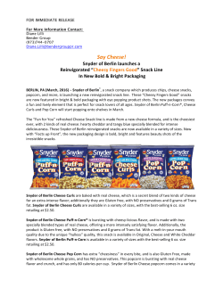 Press Release PDF - Snyder of Berlin