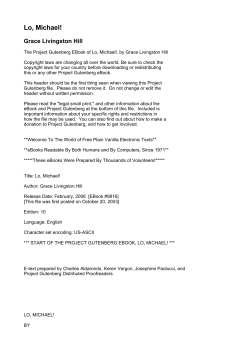 Lo, Michael! - Livros Gr&aacute;tis