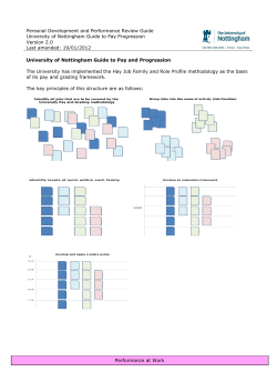 the University`s Guides to Pay Progression