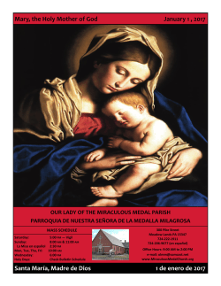 Santa Mar&iacute;a, Madre de Dios 1 de enero de 2017 Mary, the Holy