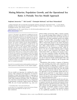 A Periodic Two-Sex Model Approach