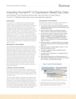 Imputing HumanHT-12 Expression BeadChip Data