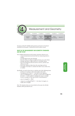 Measurement and Geometry