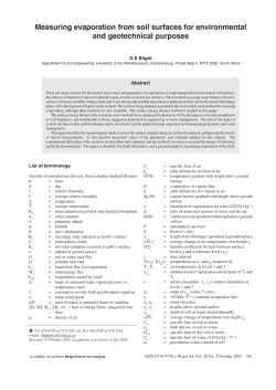 Measuring evaporation from soil surfaces for environmental and