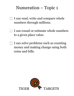 Numeration &ndash; Topic 1