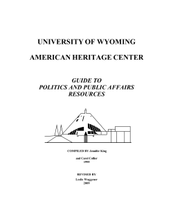 Guide to Politics and Public Affairs Collections